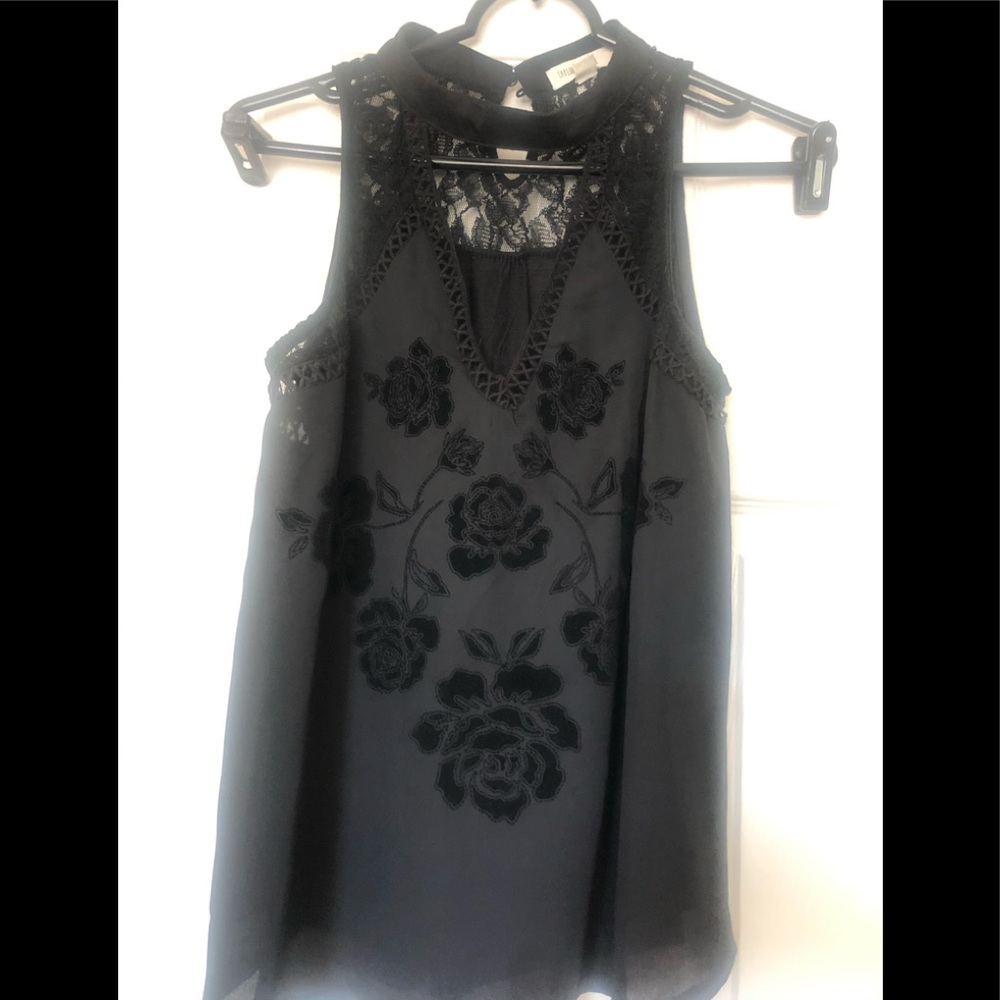 Black sleeveless top